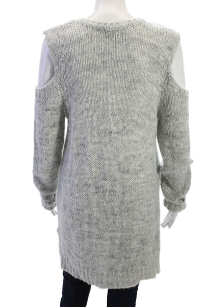Michael Michael Kors Women Pullover Sweater Gray V-Neck Size L