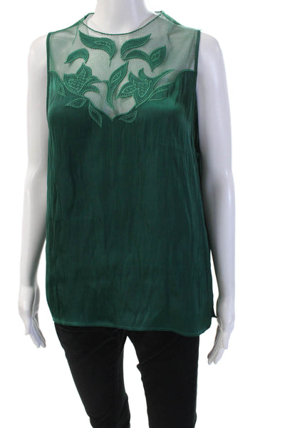 IKKS Womens Sleeveless Floral Round Neck Polyester Blouse Size 42