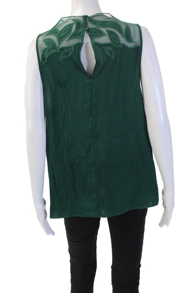 IKKS Womens Sleeveless Floral Round Neck Polyester Blouse Size 42