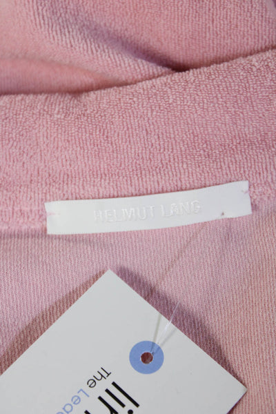 Helmut Lang Womens Pink Cotton Collared Short Sleeve Basic Polo Size M