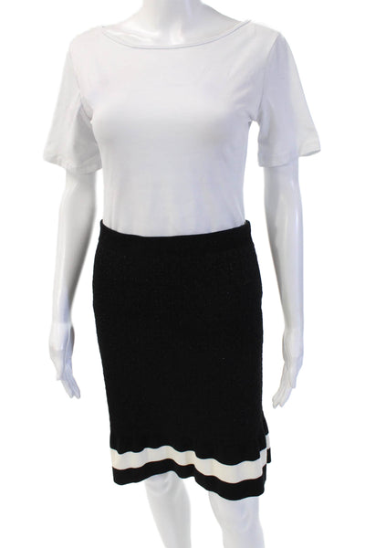 Moschino Boutique Women Straight Pencil Skirt Knee Length Black Size 10