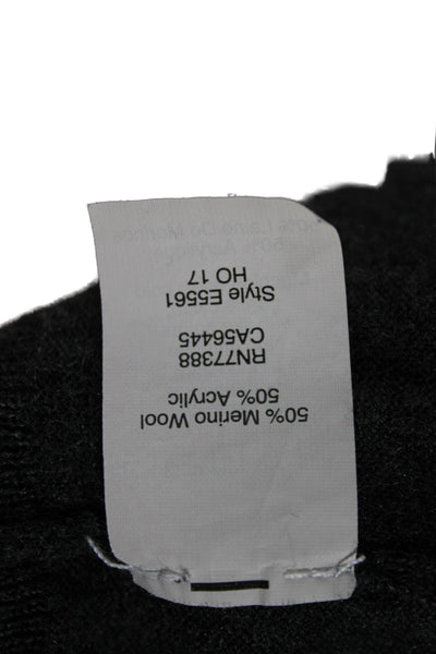 J Crew Unisex Turtleneck Pullover Sweater Dark Gray Merino Blend Size M