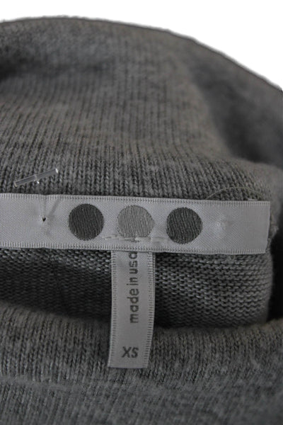 Three Dots Unisex Gray Mock Neck Pullover Long Sleeve 96% Tencel Size XS