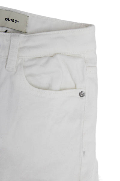 DL1961 Boys Cotton Denim Straight Leg Jeans White Size 7
