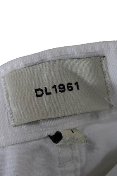 DL1961 Boys Cotton Denim Straight Leg Jeans White Size 7