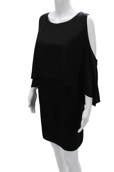 Kobi Halperin Womens Shift Dress Black Zip Polyester Size L