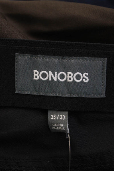 Bonobos Mens Chinos Black Cotton Blend 30in Inseam Size 35
