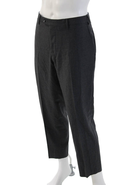 Vigano Mens Dark Gray Cropped Ankle Dress Pants Polyester Spandex Size 38