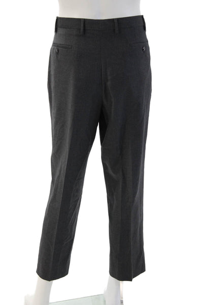 Vigano Mens Dark Gray Cropped Ankle Dress Pants Polyester Spandex Size 38