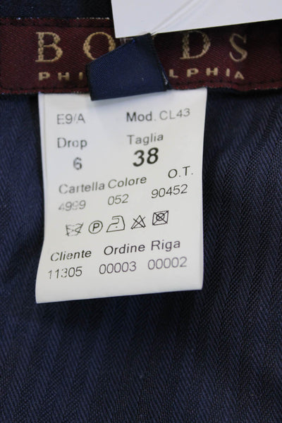 Vigano Mens Ankle Cropped Dress Pants Brown Wool Button Size 38