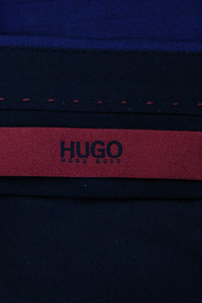 Hugo Hugo Boss Mens Dark Blue Cropped Dress Pants Virgin Wool Size 36