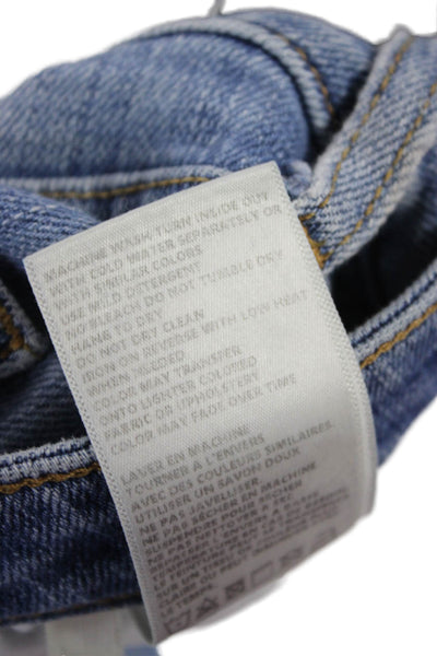 L'Agence Womens Boyfriend Cropped Jeans Light Blue High Rise Size 27