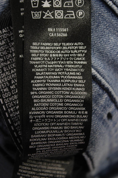 7 For All Mankind Women Boyfriend Cropped Blue High Rise Jeans Size 29