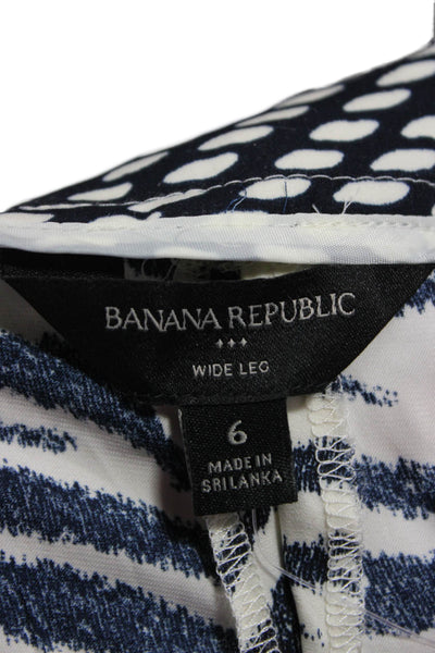 Banana Republic Women Maxi Wrap Pants Black Floral Animal Print Size 6