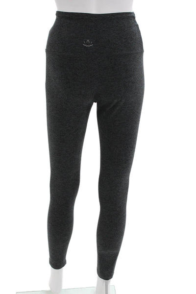 Beyond Yoga Women Ankle Leggings Dark Gray Polyester Spandex Size M