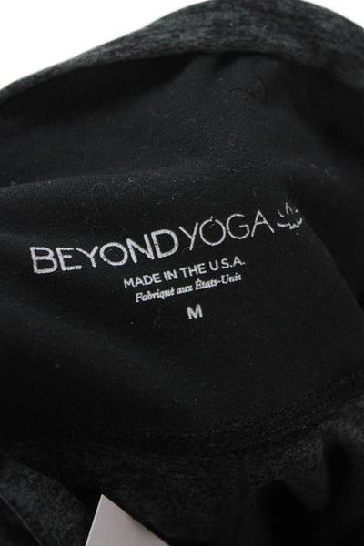 Beyond Yoga Women Ankle Leggings Dark Gray Polyester Spandex Size M