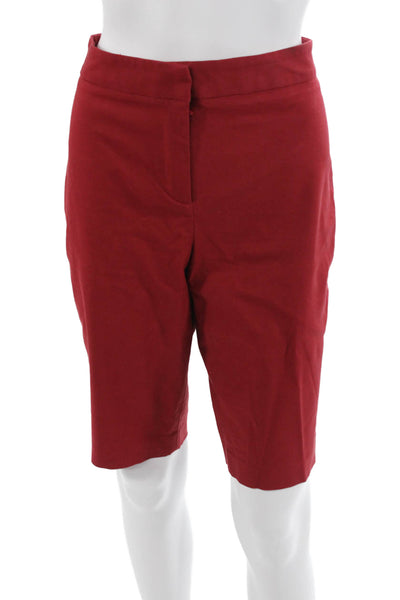 Nic + Zoe Unisex Bermuda Shorts Red Size 8