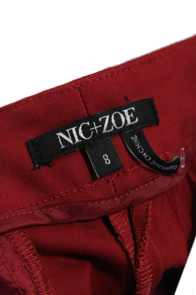 Nic + Zoe Unisex Bermuda Shorts Red Size 8