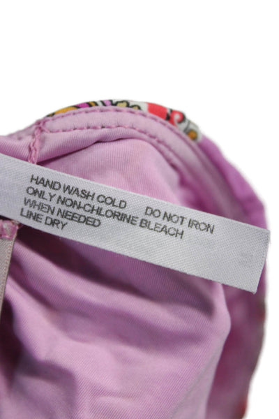Nanette Lepore Women Swim Bottoms Pink Geometric Nylon Size M