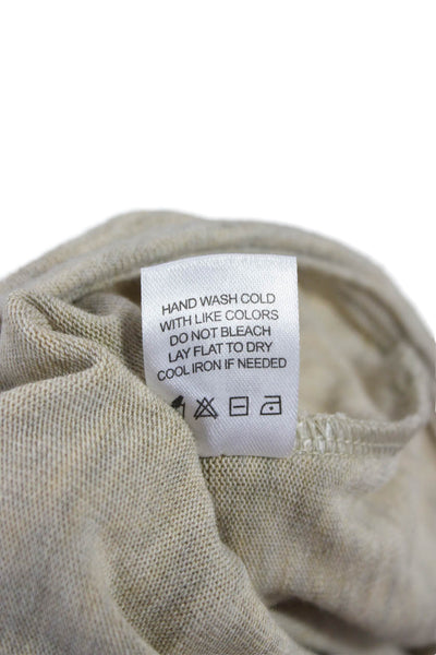Lovers + Friends Womens Cropped V-Neck Tank Beige Sleeveless Size M