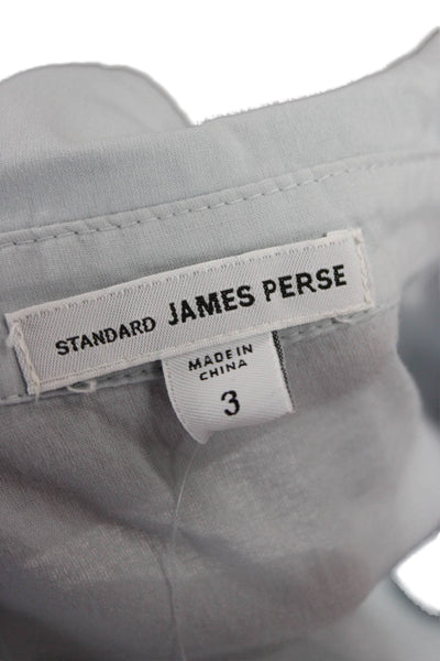 Standard James Perse Womens Collared Button-Up Light Blue 3/4 Sleeve Size 3