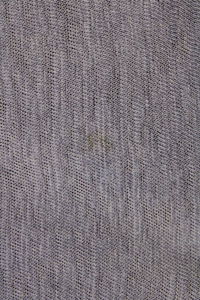 We The Free Women Basic Gray Linen T-Shirt Short Sleeve Size M