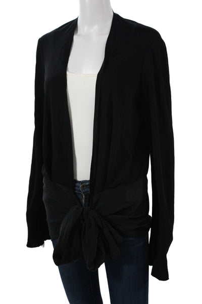Rozae Nichols Womens Classic Black Short Sleeve Blouse Size XL
