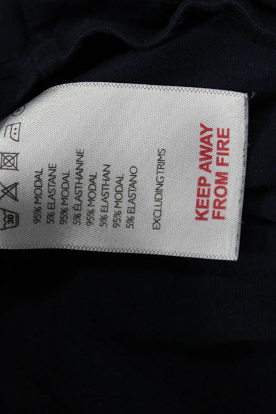 Derek Rose Men Dark Blue Modal Elastane Crew Neck Short Sleeve T-Shirt Size S