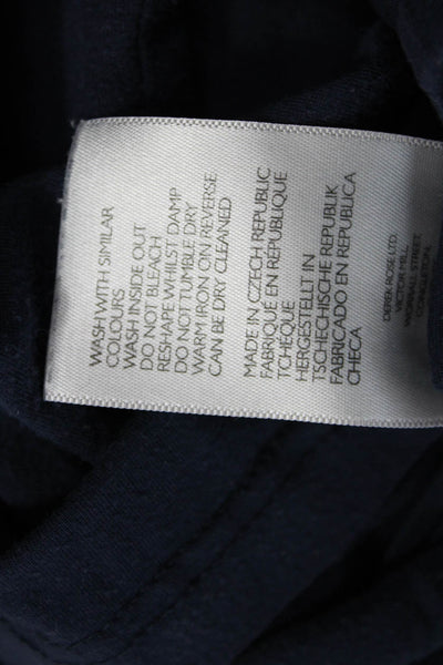 Derek Rose Men Dark Blue Modal Elastane Crew Neck Short Sleeve T-Shirt Size S