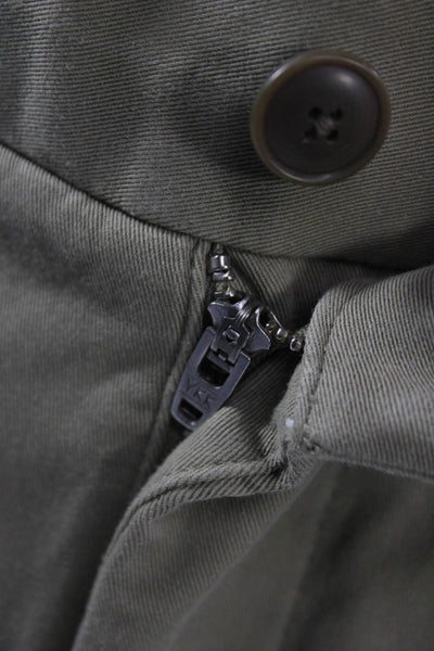 Everlane Mens Army Green Chinos Button Solid Size 32