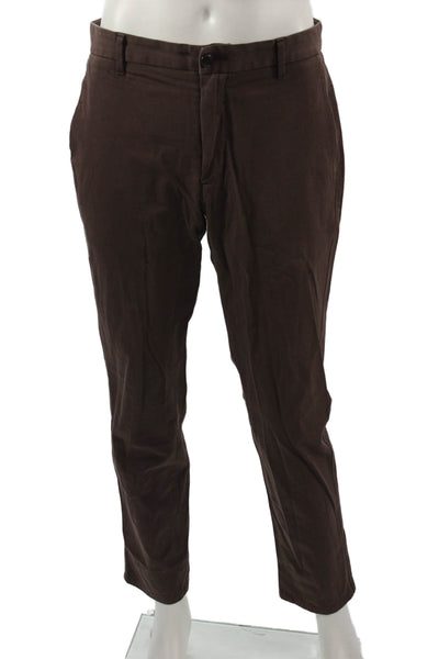 Everlane Mens Brown Chino Pants 94% Cotton Button Closure Size 32