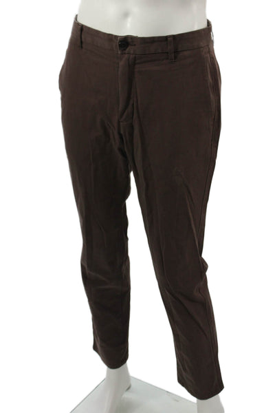 Everlane Mens Brown Chino Pants 94% Cotton Button Closure Size 32