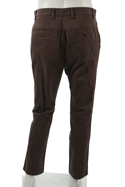 Everlane Mens Brown Chino Pants 94% Cotton Button Closure Size 32