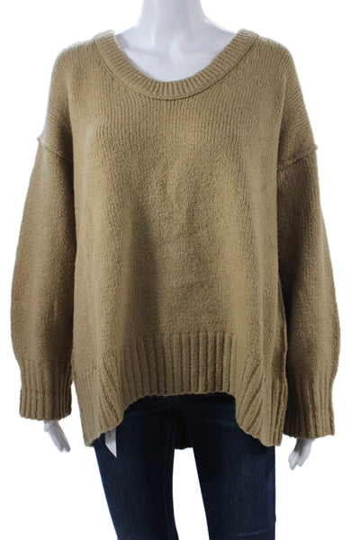 Free People Unisex Bohemian Beige Pullover Sweater Long Sleeve Size XS