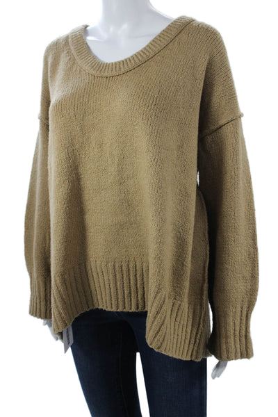 Free People Unisex Bohemian Beige Pullover Sweater Long Sleeve Size XS