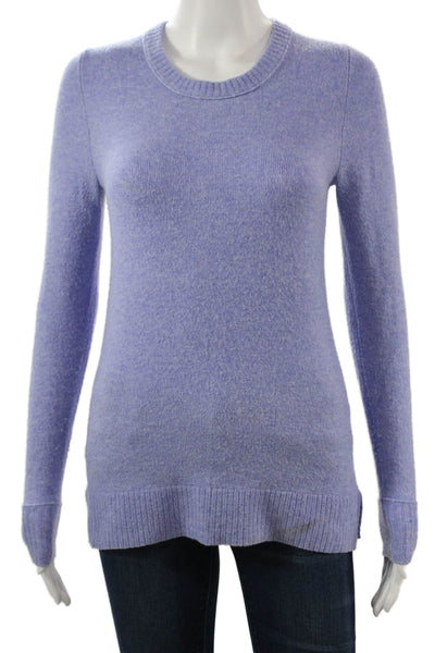 J Crew Womens Purple Pullover Sweater Long Sleeve Crew Neck Size 2XS