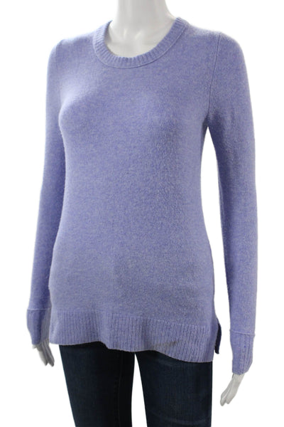 J Crew Womens Purple Pullover Sweater Long Sleeve Crew Neck Size 2XS