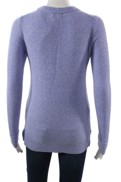 J Crew Womens Purple Pullover Sweater Long Sleeve Crew Neck Size 2XS