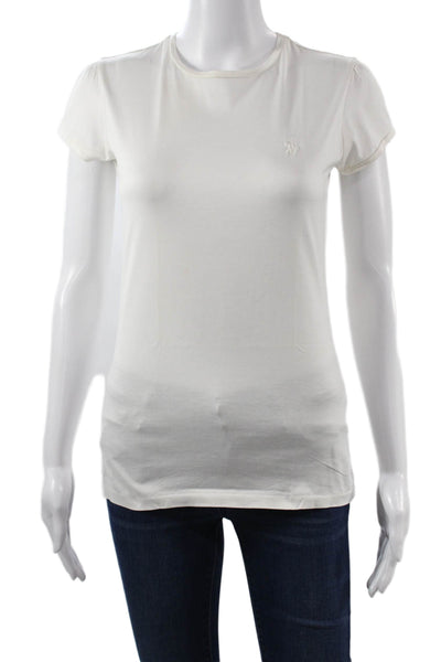Ralph Lauren Golf Women Basic T-Shirt White Short Sleeve Crewneck Cotton Size M