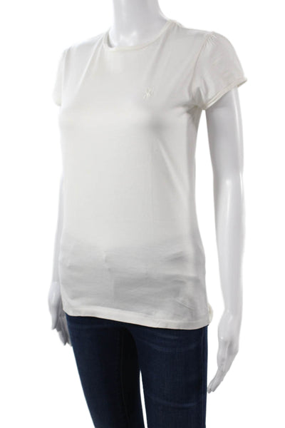 Ralph Lauren Golf Women Basic T-Shirt White Short Sleeve Crewneck Cotton Size M