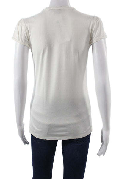 Ralph Lauren Golf Women Basic T-Shirt White Short Sleeve Crewneck Cotton Size M