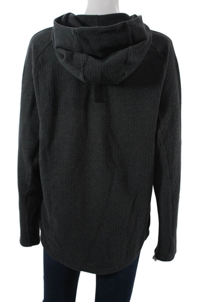 Lululemon Womens Pullover Hoodie Dark Gray Poly Spandex Long Sleeve Size 10