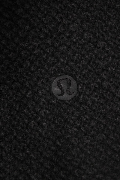 Lululemon Womens Pullover Hoodie Dark Gray Poly Spandex Long Sleeve Size 10