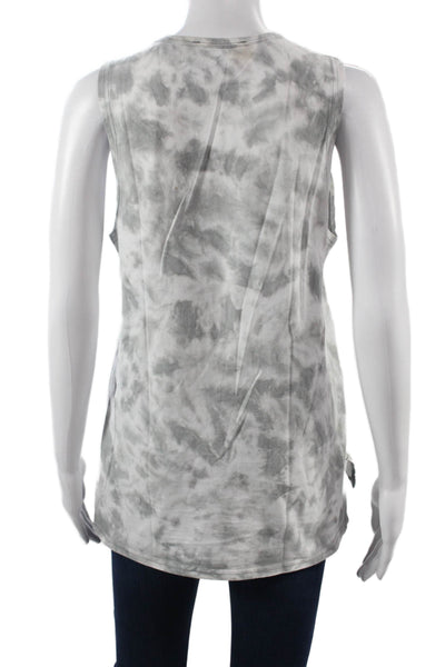 Running Bare Women Basic Gray Cotton Crew Neck Tank Size 8