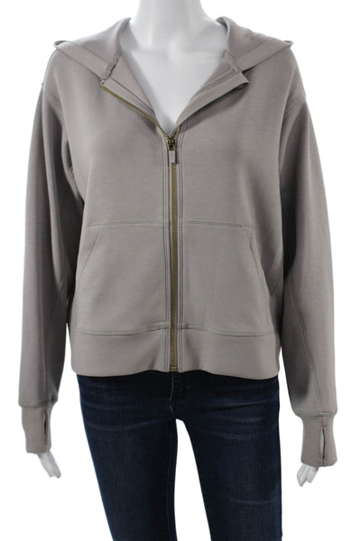 Rhone Unisex Full-zip Hoodie Gray Long Sleeve Size S