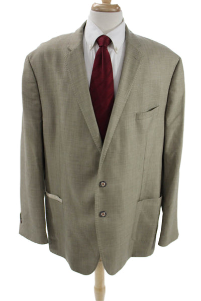 Tallia Mens Beige Wool Blend Blazer Big Tall Size 56
