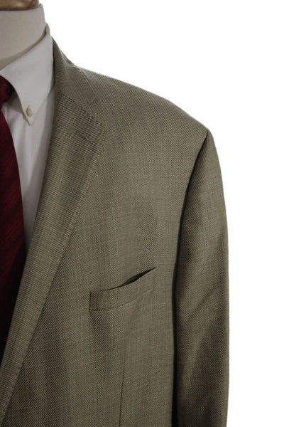 Tallia Mens Beige Wool Blend Blazer Big Tall Size 56