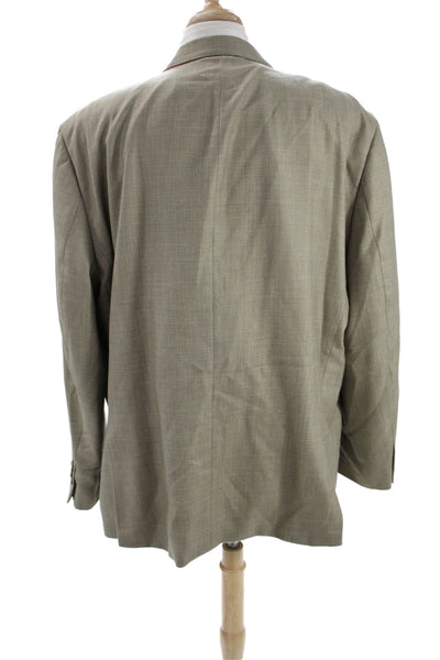 Tallia Mens Beige Wool Blend Blazer Big Tall Size 56
