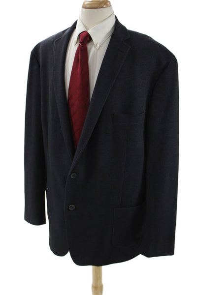 Tallia Mens Dark Blue Collared Blazer Big & Tall Size 56