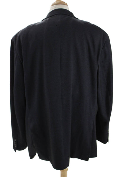 Tallia Mens Dark Blue Collared Blazer Big & Tall Size 56
